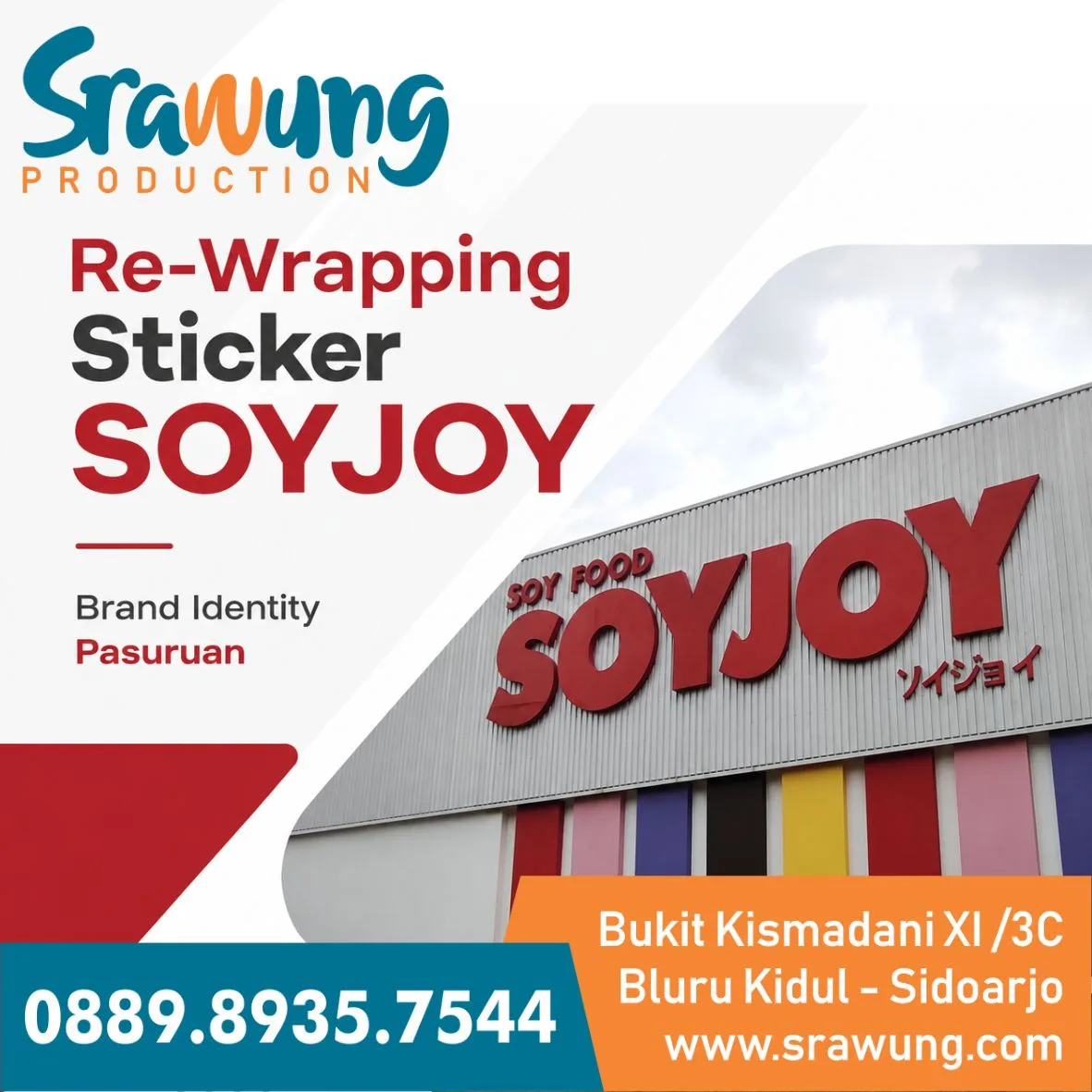 Re-Wrapping Sticker Brand Identity SOYJOY Pasuruan