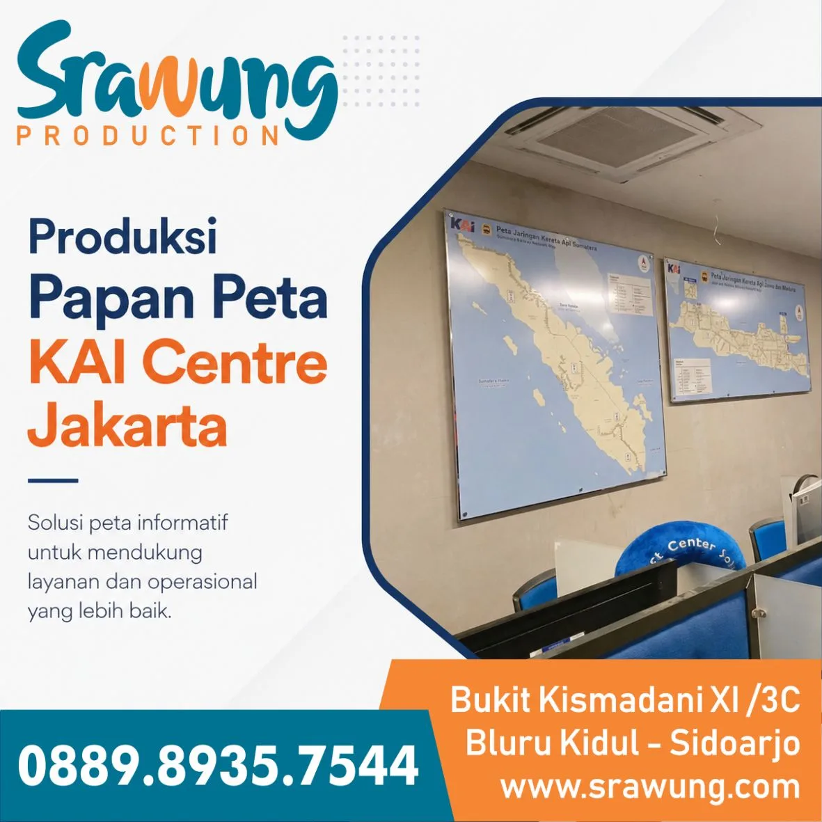 Papan Peta KAI Centre Jakarta Pusat