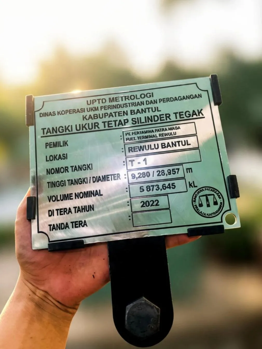Nameplate + Breket Tangki Ukur Stainless 304 2mm foto 1