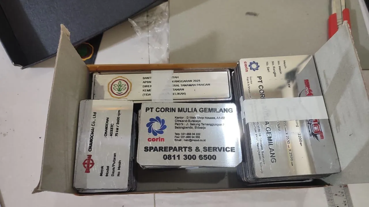 Nameplate Stainless Maxxi PT Corin Mulia Gemilang foto 1